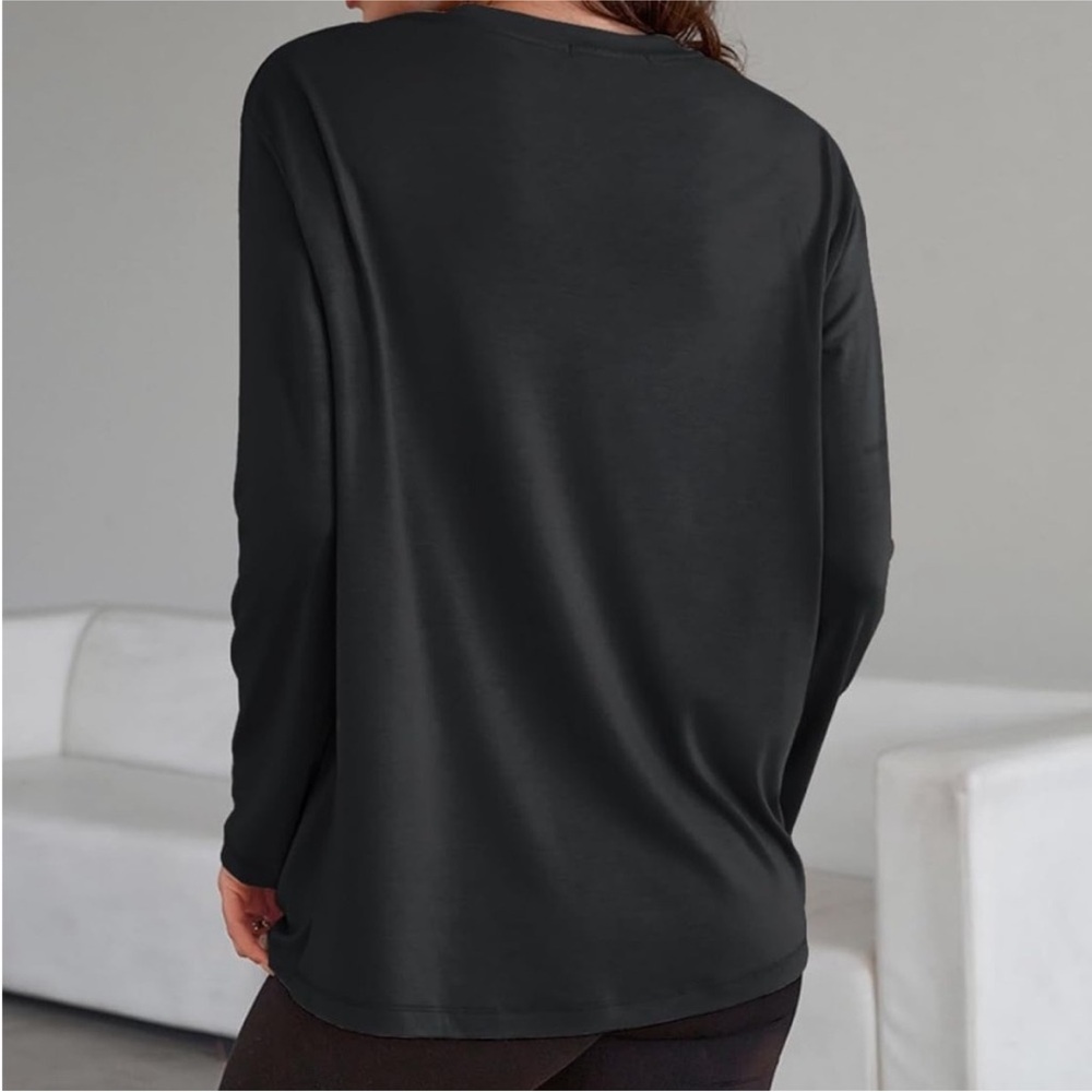 NWT Black Women's Long Sleeve Top - Picture 2 of 4